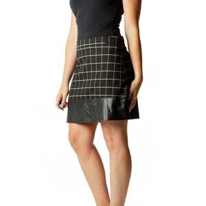 Movint Black & White Checkered Mini Skirt